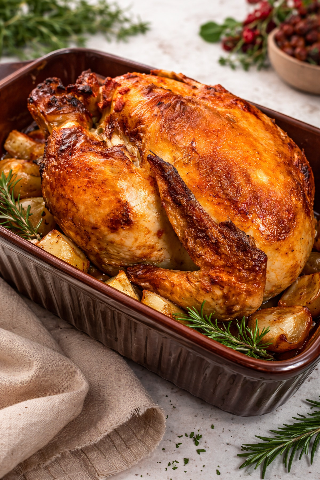 Fırında Kızarmış Tavuk