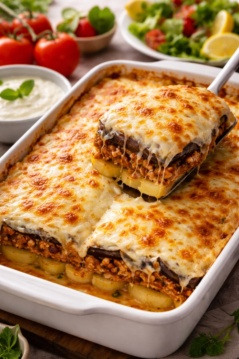 Beşamelli Patlıcan Musakka