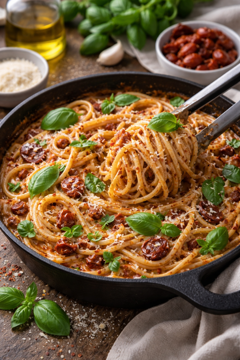 Kururtulmuş Domates soslu Spagetti