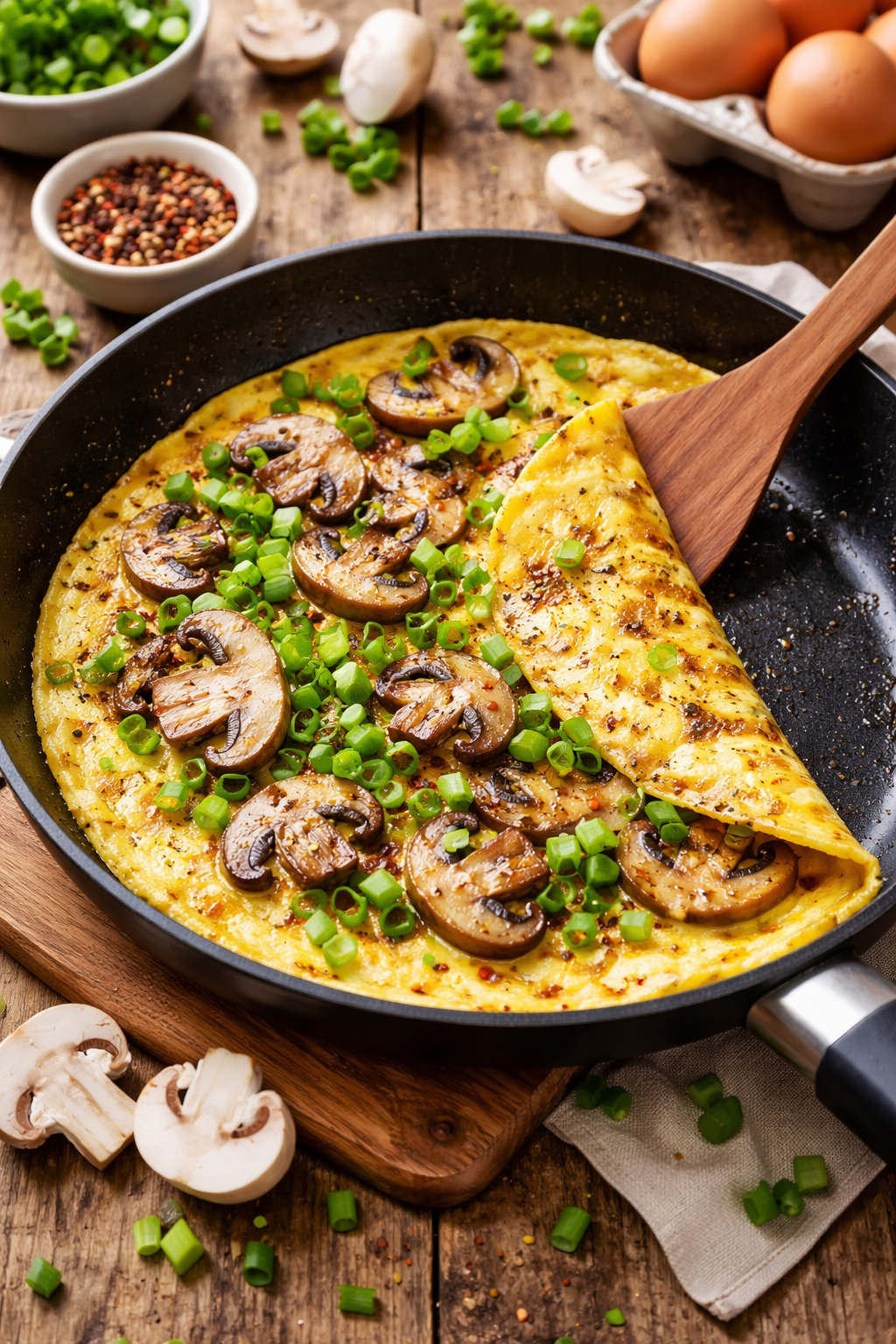 Mantar Soğanlı Omlet