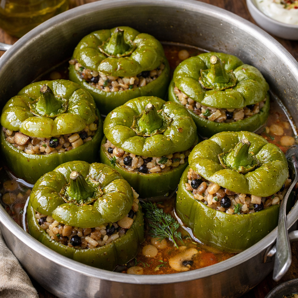 Mantarlı Biber dolması