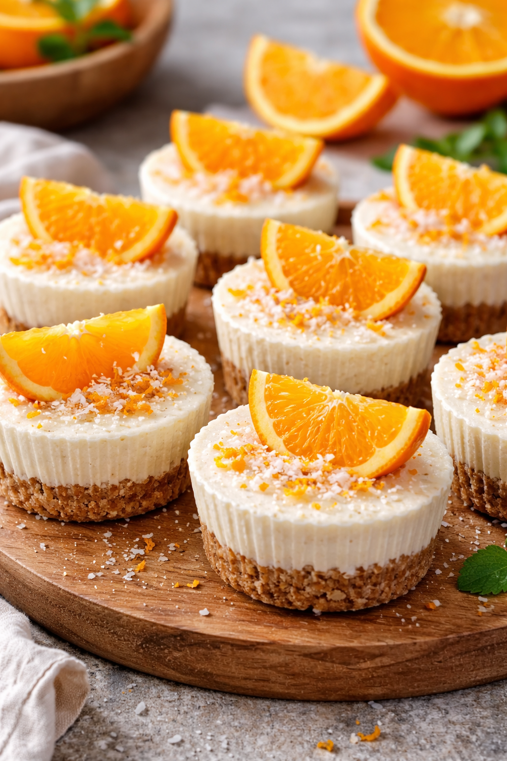 Portakallı Mini Cheesecake