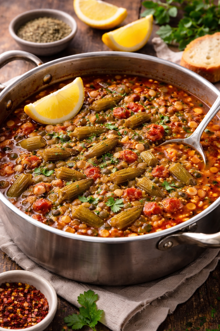 Kuru Bamyalı Mercimek