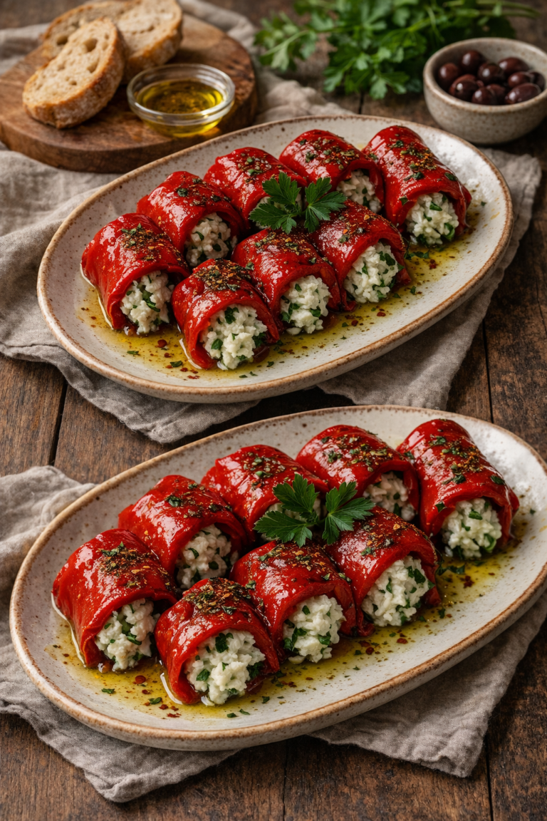 Peynirli kapya biber sarması