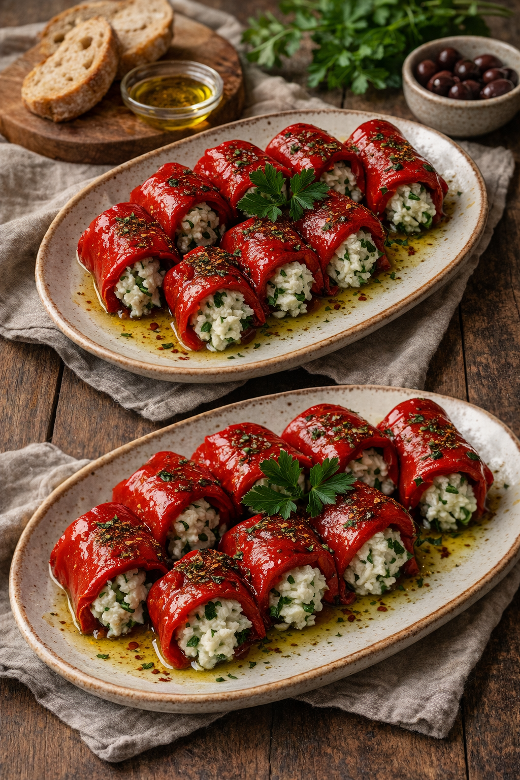 Peynirli kapya biber sarması